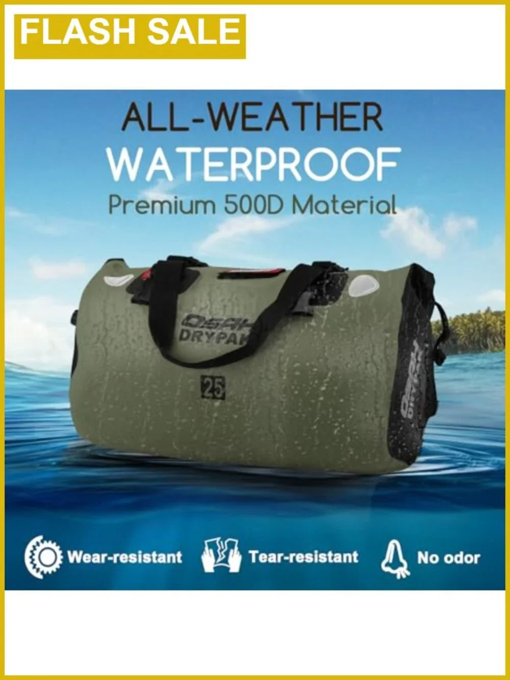 Waterproof PVC Duffel Bag Motorcycle Dry Bag Tail Bag Large Storage for Camping